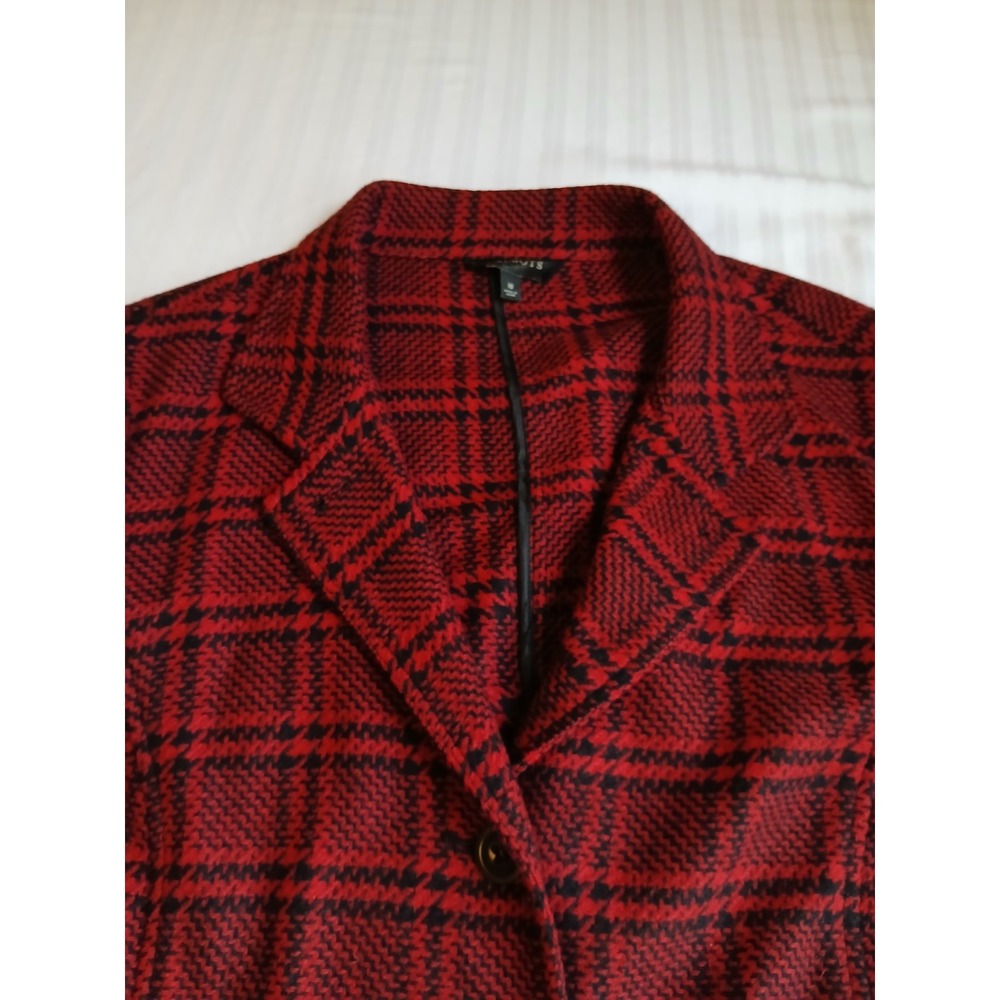 Talbots Blazer 18 Wool Blend Herringbone Plaid Office Preppy Work Career Capsule - Picture 4 of 15